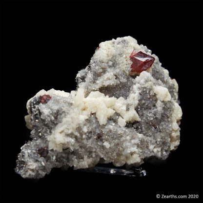 Cinnabar Twin on Dolomite from Tongren Mine, Guizhou, China