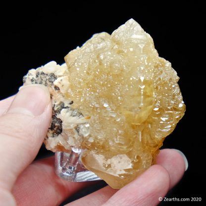 Cerussite on Barite from Touissit, Morocco