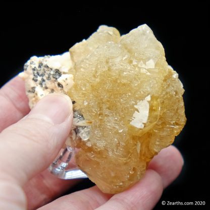 Cerussite on Barite from Touissit, Morocco