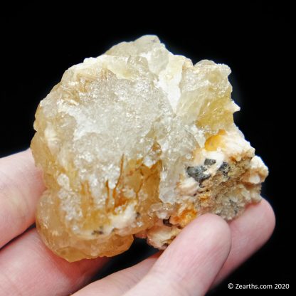 Cerussite on Barite from Touissit, Morocco