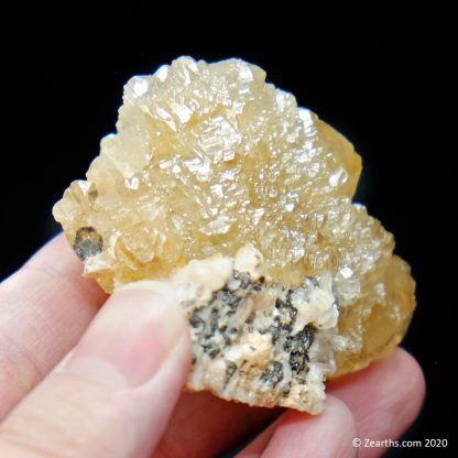 Cerussite on Barite from Touissit, Morocco