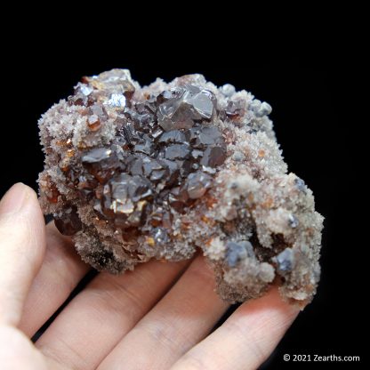 Sphalerite and Galena Crystals on Quartz from Shuikoushan Mine, Hunan, China