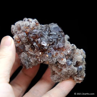 Sphalerite and Galena Crystals on Quartz from Shuikoushan Mine, Hunan, China