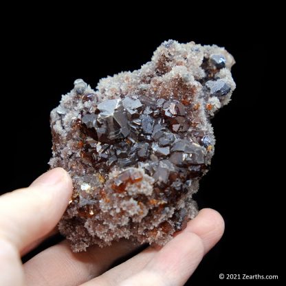 Sphalerite and Galena Crystals on Quartz from Shuikoushan Mine, Hunan, China