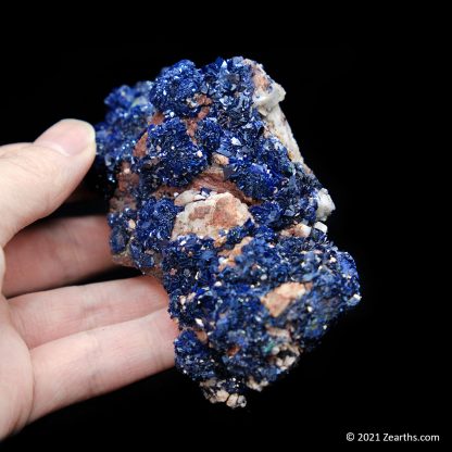 Azurite Crystals on Matrix from Touissit, Morocco