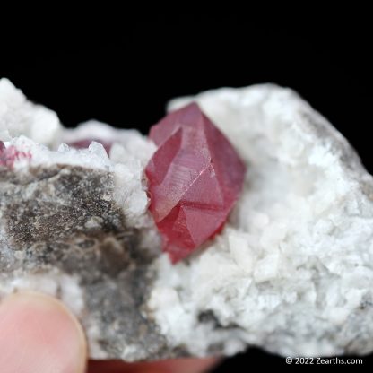 Large Cinnabar Twin on Dolomite from Chatian, Xiangxi, Hunan, China